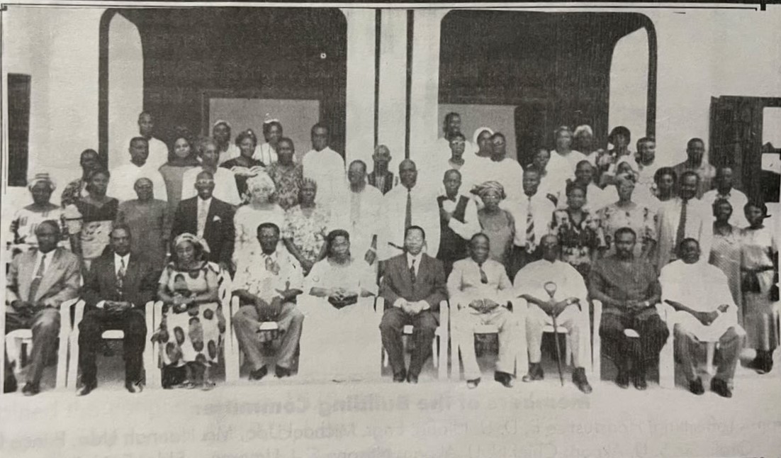 Leaders of Methodist Church Nigeria, Udo Umana, gathered outside the church